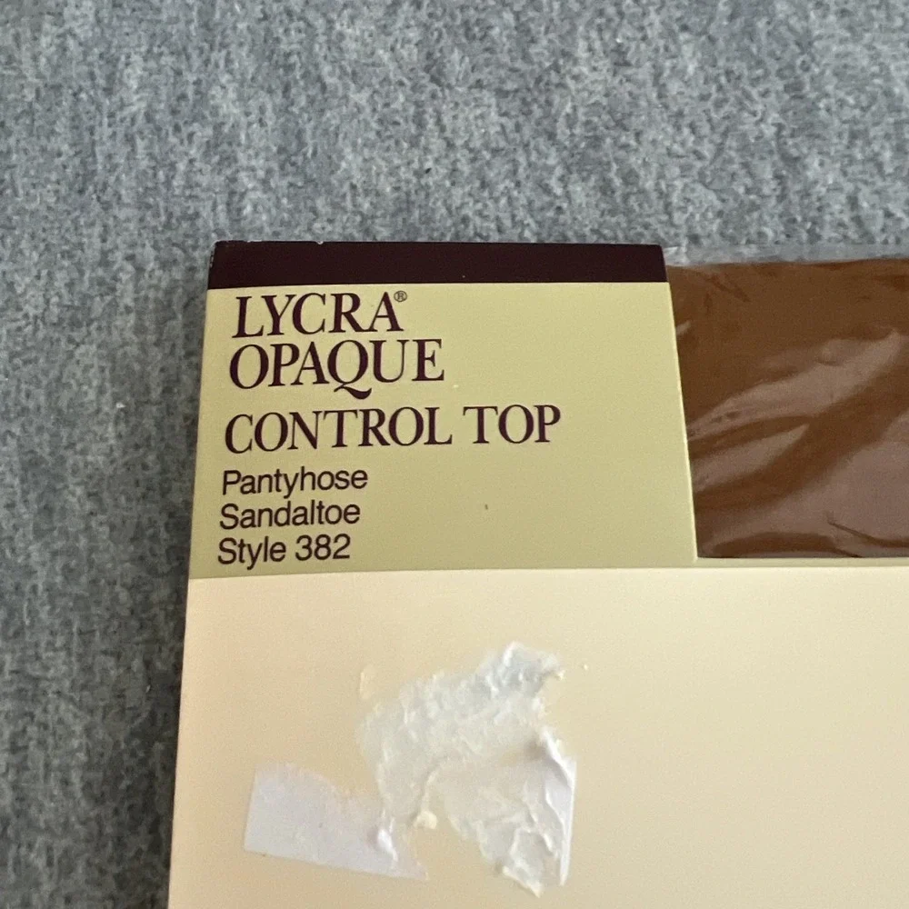 Field Manor Control Top Pantyhose Lycra Opaque Burnished Gold Size C Vintage New